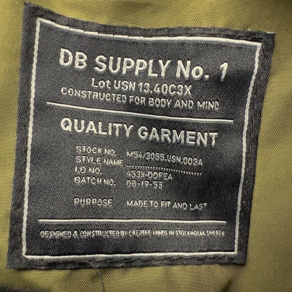 H&M Divided Full Zip Long Sleeves Ribbed Olive Green Bomber Jacket Size M - Picture 4 of 7